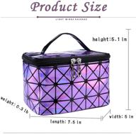 💜 large holographic cosmetic travel bag in purple - fashionable makeup bag with makeup organizer for women logo