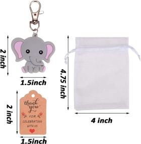 img 3 attached to Luakesa Baby Shower Return Include Elephant Keychains Party Supplies