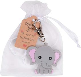 img 2 attached to Luakesa Baby Shower Return Include Elephant Keychains Party Supplies
