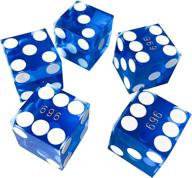 yuanhe set of 5 grade aaa 19mm serialized casino dice with pristine razor edges and corners (in 5 vibrant colors) logo