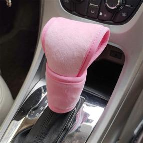 img 4 attached to Tianmei Universal Fit Automotive Gear Shifter Knob Cover - Pure Pink Interior Decor Accessory for Car Shift Lever