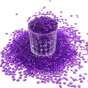 img 2 attached to Сияющие темно-фиолетовые акриловые бриллианты - идеальные для свадебного стола рассыпные кристаллы, наполнители для вазы и украшения на вечеринки! (10000 шт., 4,5 мм)