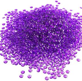 img 1 attached to Sparkling Dark Purple Acrylic Diamonds - Perfect Wedding Table Scattering Crystals, Vase Fillers, and Party Decorations! (10000pcs, 4.5mm)