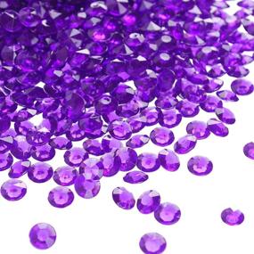 img 3 attached to Sparkling Dark Purple Acrylic Diamonds - Perfect Wedding Table Scattering Crystals, Vase Fillers, and Party Decorations! (10000pcs, 4.5mm)