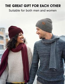 img 1 attached to Beanie Stretchy Cuffed Winter Husband Outdoor Recreation for Climbing