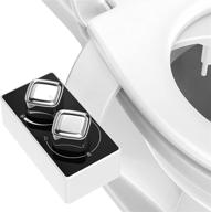 🚽 non-electric dual nozzle mechanical bidet attachment for toilet - cold water, self cleaning, adjustable pressure - ideal for rear and feminine wash - easy installation logo