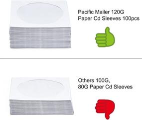 img 2 attached to 📦 Pacific Mailer - Heavy Weight CD DVD Envelope Sleeves with Window Cut Out and Flap, Premium Thick Paper [Pack of 1000, 120g]