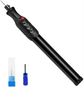 img 4 attached to 🖋️ Electric Engraver Pen - Cordless DIY Precision Engraving Tool with Diamond Tip for Metal, Glass, Wood, Ceramics, Jewelry, and Stone - Black