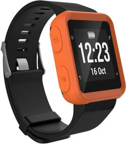 img 2 attached to 🏃 FitTurn Case: Colorful Silicone Band Cover for Garmin Forerunner 35 & Approach S20