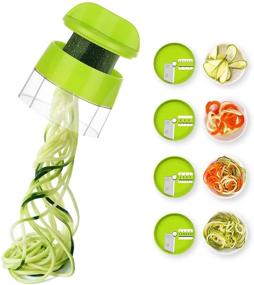 img 4 attached to 🥒 Spiralizer Zucchini Spiraler Veggie Spiralizer - The Ultimate 4 in 1 Noodle Maker & Vegetable Slicer for Healthy Salads