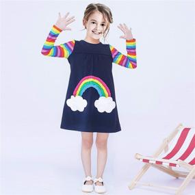 img 2 attached to ❄️ Snowman Holiday Girls' Clothing and Dresses with Festive Sleeves