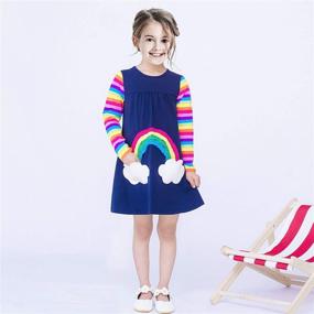 img 1 attached to ❄️ Snowman Holiday Girls' Clothing and Dresses with Festive Sleeves