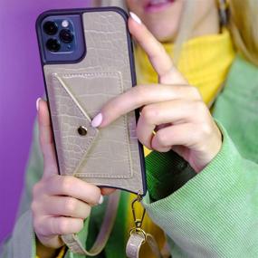 img 1 attached to 📱 Elevate Your Style with Jill Zarin's Exquisite Wallet Phone Case for iPhone 11 - Trendy, Shielding, and Space-Saving PU Leather Cover Case with Credit Card & Money Pocket Slot (Taupe)