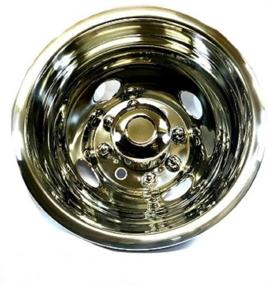 img 2 attached to 🚗 Kaper II SS-E35008-ULT Polished Stainless Steel Ford Wheel Simulator Set: Perfect Fit for Ford E350 / E450, 16" X 6", 8 Lug, 6.5 Bolt Circle with 4 Hand Hole