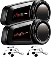 мотоцикл bluetooth maxto. дальность связи 1000 метров. логотип