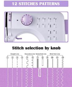 img 2 attached to 🧵 Gnixne Sewing Machine: Portable and Beginner-Friendly with Extension Table, 12 Built-in Stitches, 2 Speeds, Foot Pedal, Light, and Accessory Kit