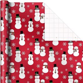 img 1 attached to 🎁 Hallmark Foil Christmas Wrapping Paper: 3 Rolls (60 sq. ft. ttl) with Cut Lines - Plaid Snowflakes, Snowmen & Tartan Plaid