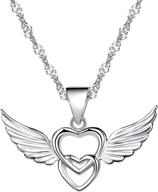 💞 infinity u interlocking hearts pendant necklace for women, 925 sterling silver, rose gold and silver option logo