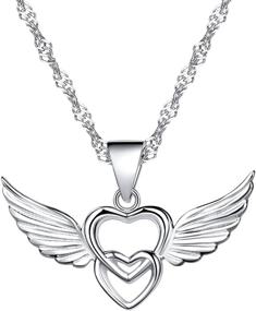 img 4 attached to 💞 Infinity U Interlocking Hearts Pendant Necklace for Women, 925 Sterling Silver, Rose Gold and Silver Option