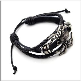 img 2 attached to Xusamss Drawstring Leather Bracelet 7 8Inches
