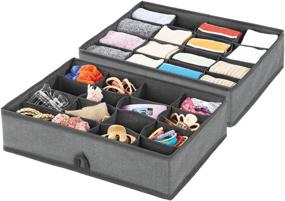 img 4 attached to MDesign Fabric Dresser Storage Organizer Storage & Organization