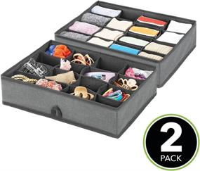 img 3 attached to MDesign Fabric Dresser Storage Organizer Storage & Organization