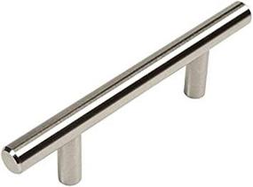 img 4 attached to 💼 Cosmas 305-030SN Satin Nickel Cabinet Hardware Euro Style Bar Handle Pull - 3" Hole Centers, 25 Pack: Sleek and Durable Cabinet Handles at a Bulk Price