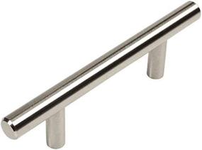 img 1 attached to 💼 Cosmas 305-030SN Satin Nickel Cabinet Hardware Euro Style Bar Handle Pull - 3" Hole Centers, 25 Pack: Sleek and Durable Cabinet Handles at a Bulk Price