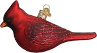 🐦 exquisite old world christmas ornaments: bird watcher collection glass blown ornaments for christmas tree - featuring northern cardinal logo