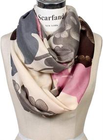 img 1 attached to 🎨 Scarfand's Colorful Artistic Painting & Graphic Print Infinity Fashion Scarf