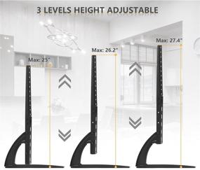 img 2 attached to Universal Table Top TV Stand: Height Adjustable for 27-65 inch Plasma LCD LED Flat/Curved Screen TVs, VESA Patterns up to 800mm x 500mm, 88 lbs