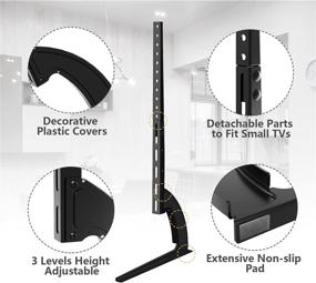 img 1 attached to Universal Table Top TV Stand: Height Adjustable for 27-65 inch Plasma LCD LED Flat/Curved Screen TVs, VESA Patterns up to 800mm x 500mm, 88 lbs