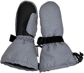 img 4 attached to Waterproof Winter Mittens Fleece Lined Toddler Boys' Accessories for Cold Weather