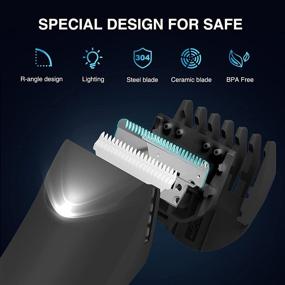 img 2 attached to 💇 Ultimate Body Hair Trimmer: Rechargeable Electric Groin Hair Trimmer and Ball Shaver for Men and Women - Ceramic Blades, IP7X Washable Head!