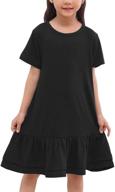 👗 gorlya toddler girls a line ruffle hem cotton dress for little kids 1-7t – casual & cute logo