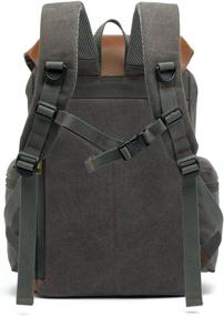 img 2 attached to 🎒 Density Vintage Rucksack with Compartment - Backpack