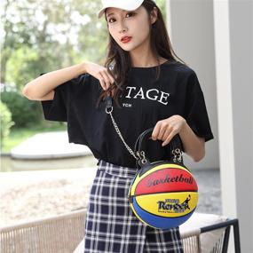 img 2 attached to Basketball Shoulder Messenger Crossbody Basketball Red Women's Handbags & Wallets and Shoulder Bags