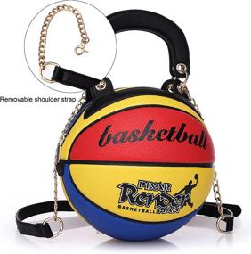 img 1 attached to Basketball Shoulder Messenger Crossbody Basketball Red Women's Handbags & Wallets and Shoulder Bags