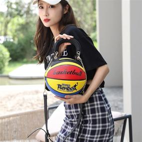 img 3 attached to Basketball Shoulder Messenger Crossbody Basketball Red Women's Handbags & Wallets and Shoulder Bags