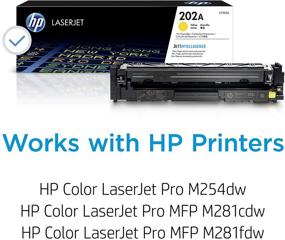 img 3 attached to 🟨 HP 202A CF502A Yellow Toner Cartridge for LaserJet Pro M254, M281cdw, M281dw, M281fdw: Superior Quality and Compatibility