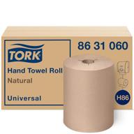 🧻 tork 1-ply universal hand towel roll, y-notch, 8.0" x 550' - natural (case of 12 rolls) logo