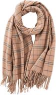 🧣 lallier women's cashmere scarves - soft pashmina shawl wraps, extra large 78'' × 26'' with gift box for ultimate style and elegance logo