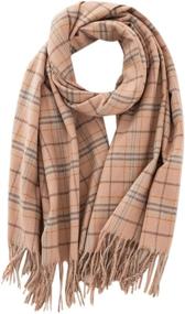 img 4 attached to 🧣 Lallier Women's Cashmere Scarves - Soft Pashmina Shawl Wraps, Extra Large 78'' × 26'' with Gift Box for Ultimate Style and Elegance