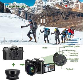 img 1 attached to 📸 Ultimate 4K WiFi Camera: Capture Crystal Clear 48MP Shots, Record Stunning HD Videos, YouTube Vlogging with Flip Screen, Wide-Angle Lens & 32GB Memory Card Included!