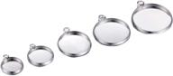 📿 50pcs stainless steel round bezel pendant trays for jewelry making: 10mm-20mm cabochon settings - diy findings logo