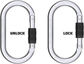 img 3 attached to 💪 Oak-Sports Heavy Duty Carabiner Clips (2 Pack) - 5600lbs Strength for Rigging, Ropes, Hammocks