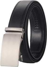 img 4 attached to 🔧 DUCIBUTT Ratchet Genuine Leather Belts: Adjustable Men's Belt Accessories