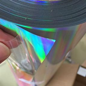 img 2 attached to 🌈 HOHOFILM 50cmx30cm Colorful Laser Holographic Heat Transfer Vinyl HTV Rainbow Color Film for DIY Clothes T-Shirt Hot Stamping, 20"x12