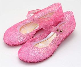 img 3 attached to 👑 L Peach Princess Sparkle Sandals: Stylish Dancing Girls' Shoes with Athletic Features