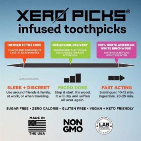 img 1 attached to 🌿 Xero Picks TEA TREE Infused Flavored Toothpicks: Fresh Breath & Minty Bliss - 20 Picks (1 Pack)